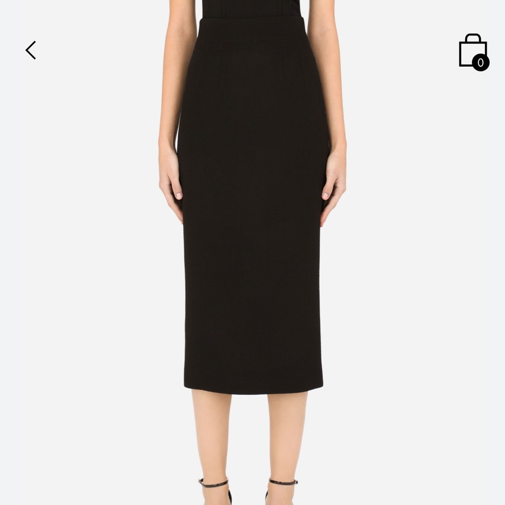 Dolce & Gabbana Virgin Wool Pencil Skirt